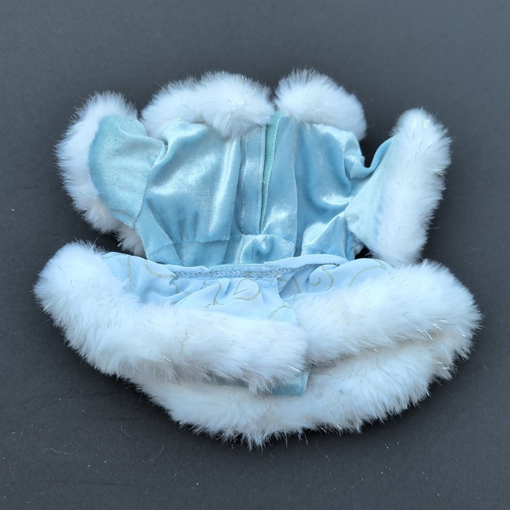 Build A Bear Blue Velvet Ice Skater Outfit Winter White Fur BABW - Picture 2 of 6